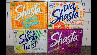 Shasta: California Dreamin’ Orange Crème Soda, Diet Orange, Diet Shasta Twist Lemon Lime & Grape