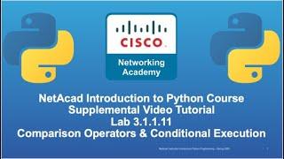 Cisco NetAcad Introduction to Python Course - Supplemental Lab Tutorial & Solution Set: Lab 3.1.1.11