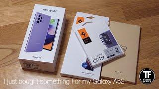 I bought something for my Galaxy A52 / Case & Protectors From Spigen & Amazon / Filmed by Galaxy A52