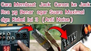 CARA PASANG KABEL JACK CANON KE RCA ANTI NOISE