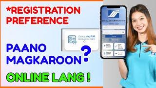 Paano Magkaroon ng Registration Preference for SSS Registration Online