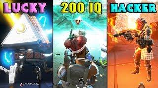 LUCKY vs 200 IQ vs HACKER - NEW Apex Legends Funny Epic Moments #49