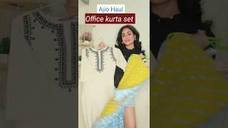 Office kurta set under 999/- Affordable suits for office | Ajio sake haul