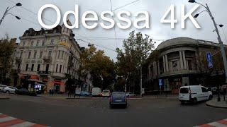 Одесса 4К, езда на машине по городу. Odessa Ukraine