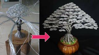 Part 1) Cara Membuat Bonsai Dari Kawat Aluminium | Bonsai wire tree |