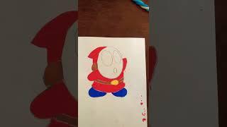 Red shy guy posca art #posca #art #shyguy