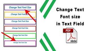 How to change text font size in pdf text field (Prepare Form) using Adobe Acrobat Pro DC