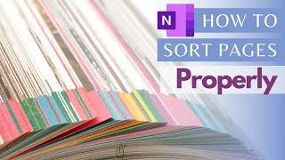 Avoid These Mistakes When Sorting Pages in OneNote | Subpages #onenote