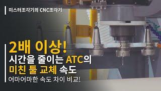 툴을 자동으로 교체하는 ATC, 생산 시간을 압도적으로 단축합니다.