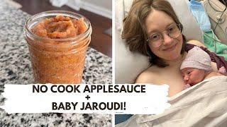 No Cook Applesauce + Baby Jaroudi