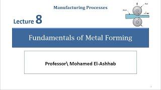 L8 Fundamentals of Metal Forming