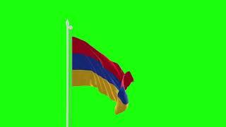 Armenia green screen flag video