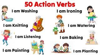 100 Action Verbs in English With Sentences | Action Verbs for Kids | Action Verbs for Beginners |