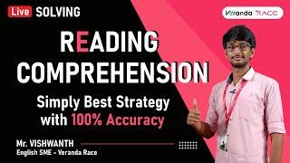 Reading Comprehension | Simply best strategy with 100% Accuracy|IBPS|SSC|All Exams. | Veranda Race