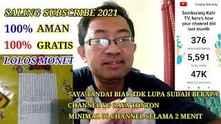 SALING SUBSCRIBE TERBARU 2021 ~ AMAN, LOLOS MONET, SUBSCRIBER NAMBAH TERUS