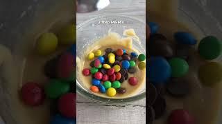 5-minute M&M microwave cookies for two! Easy tutorial