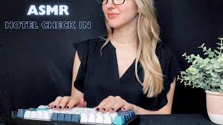 ASMR Hotel Check In  Soft Spoken Typing Roleplay