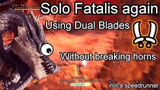 Solo fatalis again without breaking horns | Monster hunter world iceborne