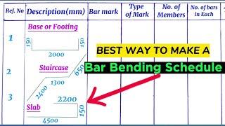 BAR BENDING SCHEDULE BBS Basics | Steel reinforcement| Quantity Surveying|Steel Quantity Calculation