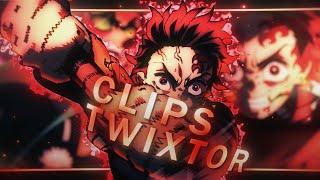 Demon Slayer / Clips Twixtor - With Effects [ Black Beatles - Remake Clips ] !