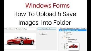 Image Upload picturebox and save into folder windows forms C#