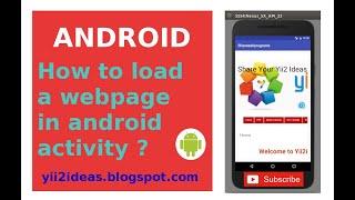 How to load a webpage in android activity