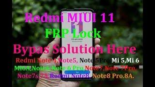 Redmi Miui 11 FRP Lock Bypass Solution Here.All Module Support.