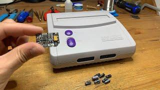 SNES Jr RGB Bypass! Get the best video from your SNES! Recap, install and demonstration