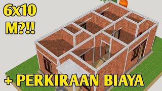 HITUNG BIAYA - Tahapan konstruksi DESAIN RUMAH  Minimalis 6x10 Meter 3 KAMAR