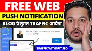 How to Add Web Push Notification for Website - For Free Website Traffic (OneSignal Setup)