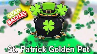 ST. PATRICK GOLDEN POT CRATE SHOWCASE (All Hit Effects) | Slap Battles Roblox