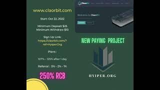 claorbit.com New PAYING PROJECT 250% RCB