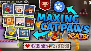 MAXING OUT CAT PAWS SKILLS!  C.A.T.S MAX SKILL TREE & MAX MACHINE - CATS The Game