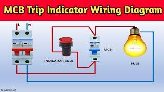 How to make MCB Trip indicator for home - electrical wiring / MCB wiring Connection.