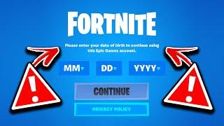 Your Fortnite Account Could Be BANNED For This! (Age Warning Explained)