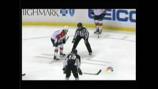 Stephen Weiss gift faceoff win from the linesman Panthers vs Penguins Oct 11 2011