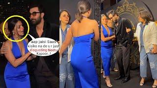 Alia Bhatt's shocking Fight with neetu kapoor infront of media at animal success party! Alia Bhatt