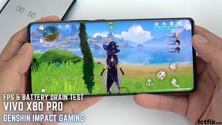 Vivo X80 Pro Genshin Impact Gaming test | Snapdragon 8 Gen 1, 120Hz Display