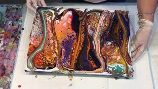 Back to basics 4 cup flip created amazing cells and effects/acrylic pouring