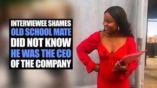 Interviewee Shames Old School Mate, Did Not Know He Was A Ceo Of The Company