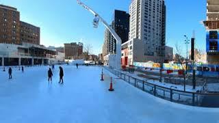 VIDEO VR 360 | QUARTIER DES SPECTACLES, PLACE TRANQUILLE, PATINOIRE, MONTRÉAL | iFeelvirtuel