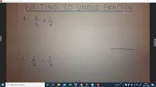 WRITTING TO SINGLE FRACTION