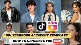 90s yearbook capcut template | 90s yearbook Ai tiktok & reels trend tutorial | 90s yearbook Ai free