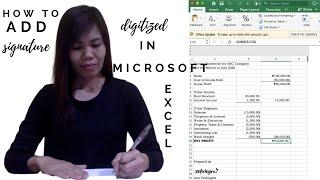 How to Add Digitized Signature in Microsoft Excel