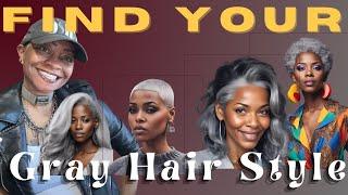 'STYLISH' NATURAL AI BLACK GRAY HAIRSTYLES | for Women over 50 on the gray hair journey