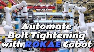 Automate Bolt Tightening with ROKAE xMate Cobot #robot #industrial #robotics