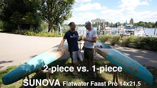 SUP Raceboard Test 2020 | SUNOVA Flatwater Faast Pro 14x21,5 | Vergleich 2-piece und 1-piece