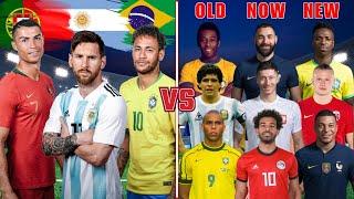 Ronaldo Messi Neymar  Old Now New Legends (Pele, Maradona, Salah, Mbappe, Benzema, Haaland)