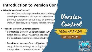 Version Control: Concept, Git, CVCS, DVCS, Best Practices, CI/CD & More