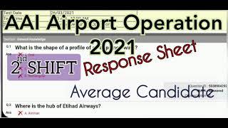 AAI AO 2021 || 2nd SHIFT || Response Sheet || 26th March 2021 || Airport Operation || AAI ATC /AO.